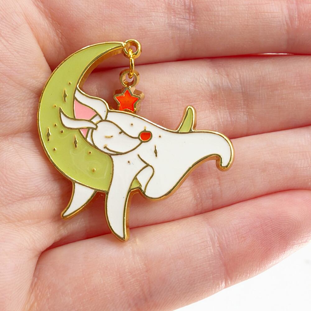 Zero Ghost Dog Enamel Pin Nightmare Before Christmas Inspired Spooky Halloween